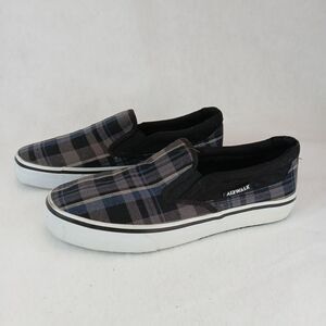 Plaid Air Walk Shoes Slip On Size 9.5 Men’s Gray/Blue EUC